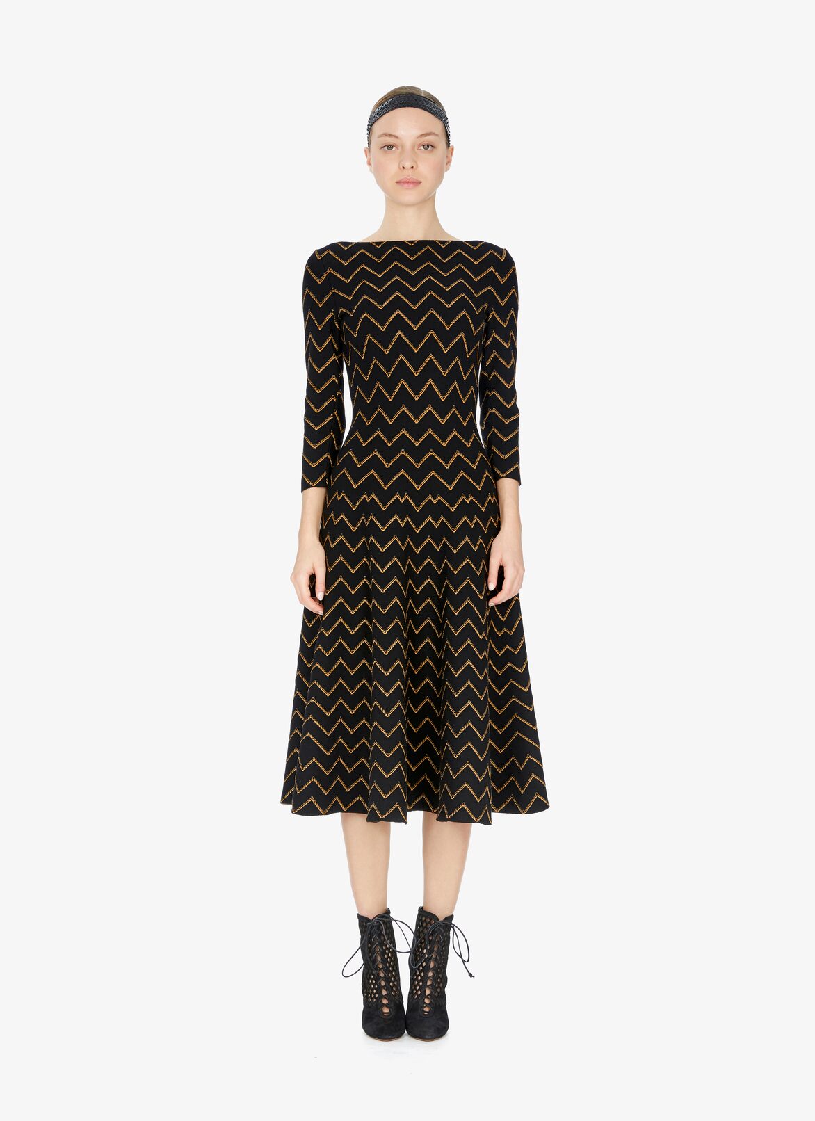 ROBE MANCHES LONGUES NAZARE NOIR/OR ALAÏA NOIR/OR  ROBE MANCHES LONGUES NAZARE NOIR/OR
